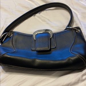 Black leather bag